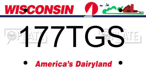 177TGS Wisconsin License Plate
