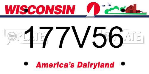 177V56 Wisconsin License Plate