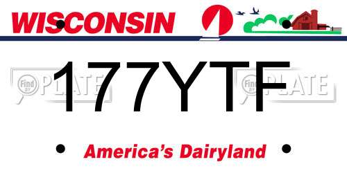 177YTF Wisconsin License Plate