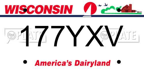 177YXV Wisconsin License Plate