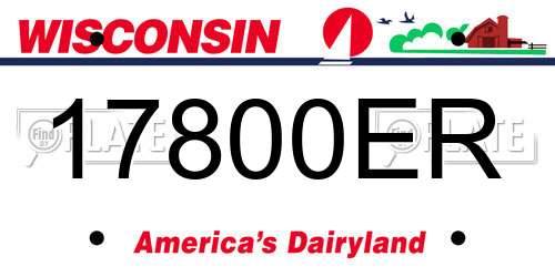 17800ER Wisconsin License Plate