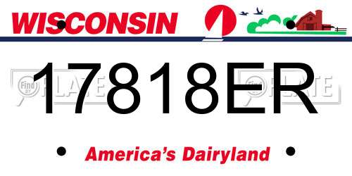 17818ER Wisconsin License Plate