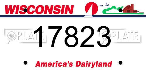 17823 Wisconsin License Plate