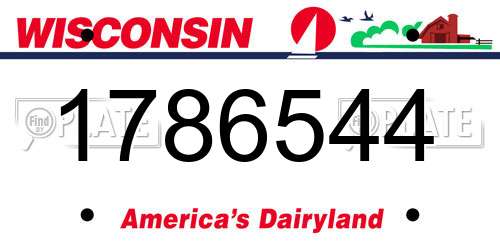 1786544 Wisconsin License Plate
