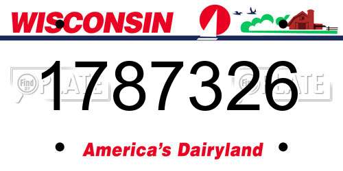 1787326 Wisconsin License Plate