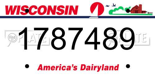 1787489 Wisconsin License Plate