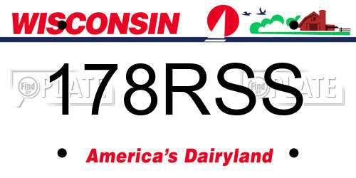178RSS Wisconsin License Plate