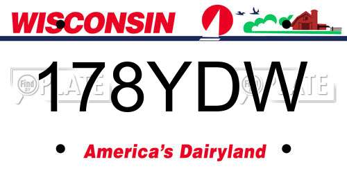 178YDW Wisconsin License Plate