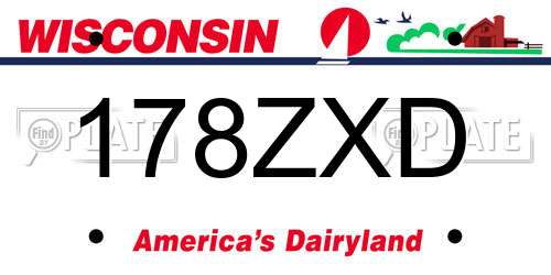 178ZXD Wisconsin License Plate