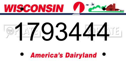 1793444 Wisconsin License Plate