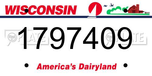 1797409 Wisconsin License Plate
