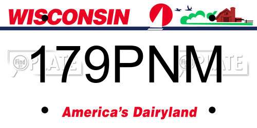 179PNM Wisconsin License Plate