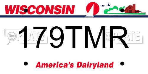 179TMR Wisconsin License Plate