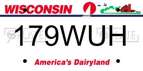 179WUH Wisconsin License Plate