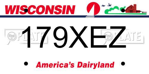 179XEZ Wisconsin License Plate