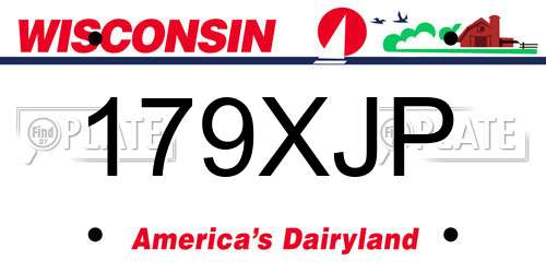 179XJP Wisconsin License Plate