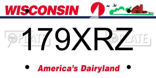179XRZ Wisconsin License Plate