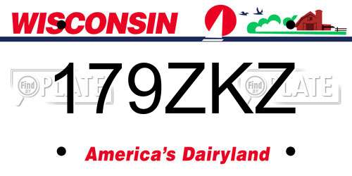 179ZKZ Wisconsin License Plate