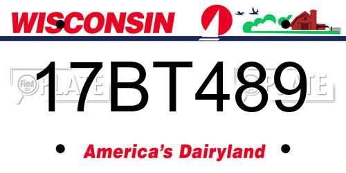 17BT489 Wisconsin License Plate