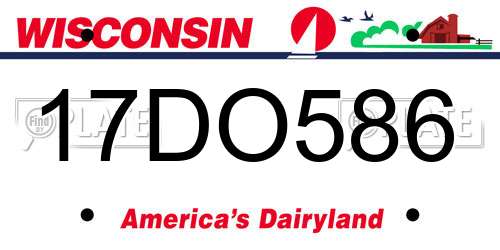 17DO586 Wisconsin License Plate