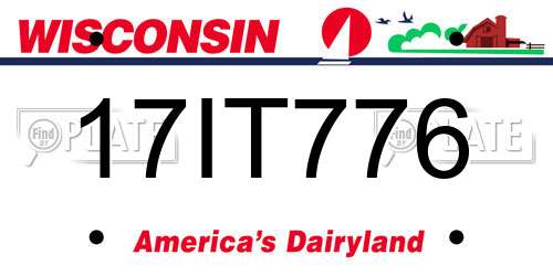 17IT776 Wisconsin License Plate
