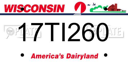 17TI260 Wisconsin License Plate