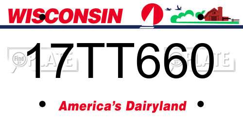 17TT660 Wisconsin License Plate