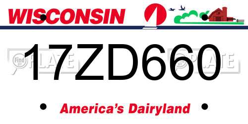 17ZD660 Wisconsin License Plate