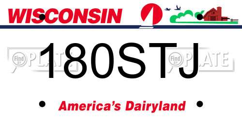 180STJ Wisconsin License Plate