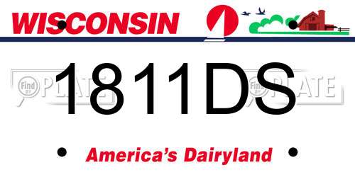 1811DS Wisconsin License Plate