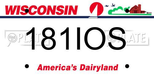 181IOS Wisconsin License Plate