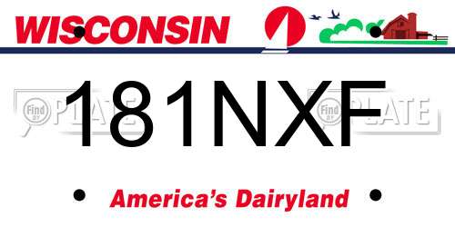 181NXF Wisconsin License Plate