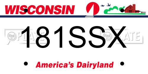 181SSX Wisconsin License Plate
