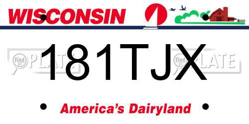 181TJX Wisconsin License Plate