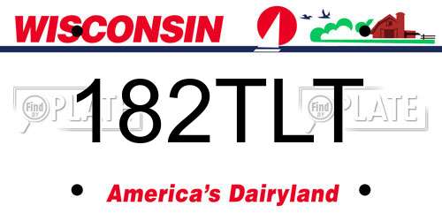 182TLT Wisconsin License Plate