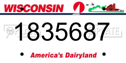1835687 Wisconsin License Plate