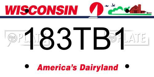 183TB1 Wisconsin License Plate