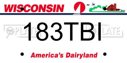 183TBI Wisconsin License Plate
