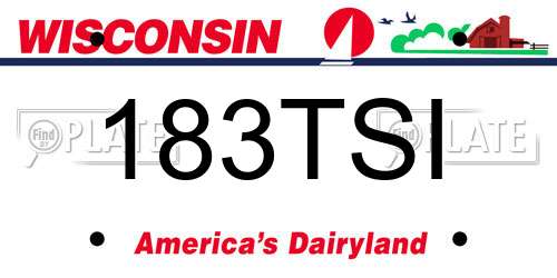 183TSI Wisconsin License Plate