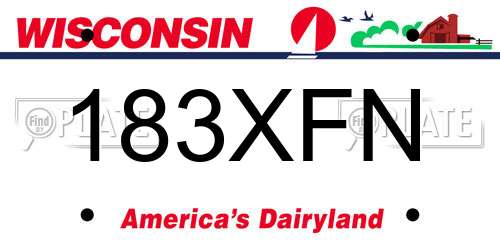 183XFN Wisconsin License Plate
