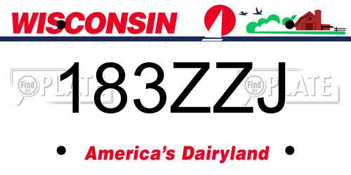 183ZZJ Wisconsin License Plate