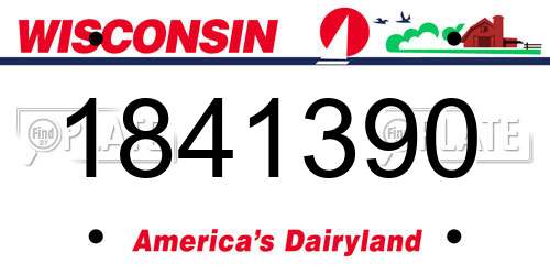 1841390 Wisconsin License Plate
