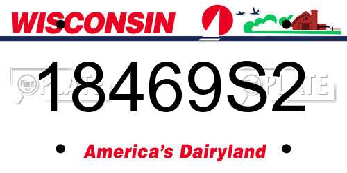 18469S2 Wisconsin License Plate