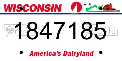 1847185 Wisconsin License Plate