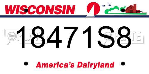 18471S8 Wisconsin License Plate