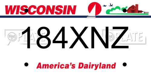 184XNZ Wisconsin License Plate