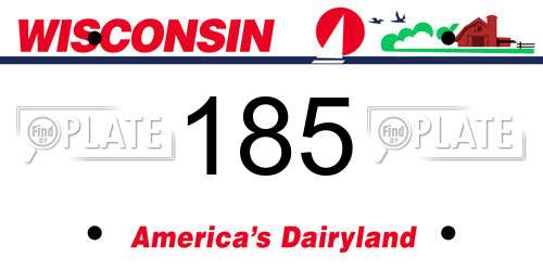 185 Wisconsin License Plate