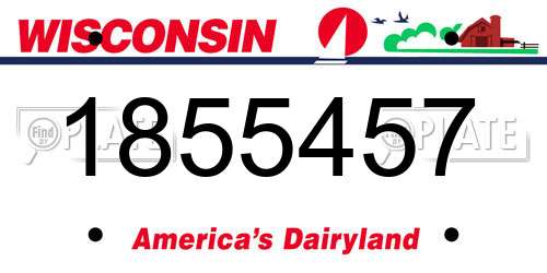 1855457 Wisconsin License Plate