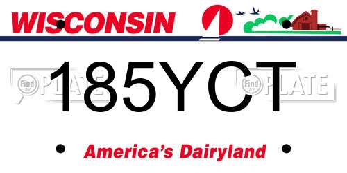 185YCT Wisconsin License Plate