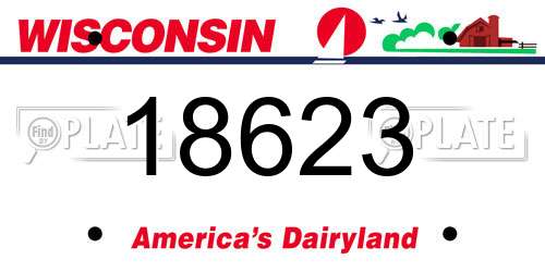 18623 Wisconsin License Plate